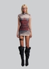 IUNU High Neck Letter Printed Dress
