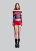 IUNU Off Shoulder Mesh Top