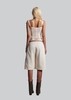 IUNU Lace Ribbon Strap Corset Top