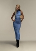Highneck TieDye Effect Body Dress