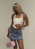 CAMO - White Jean Corset Top