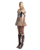 Puzzle Puff Hem Parachute Mini Skirt