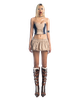 Puzzle Puff Hem Parachute Mini Skirt