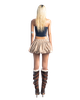 Puzzle Puff Hem Parachute Mini Skirt
