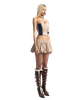 Puzzle Puff Hem Parachute Mini Skirt