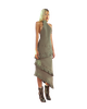 Puzzle Halter Neck Pleated Trim Dress