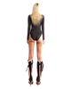 Puzzle Mesh Long Sleeve Bodysuit