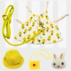 Dây Dắt Set Váy Áo Quần Cho Thỏ .Dây Dắt Váy Công Chúa Nhiều Họa Tiết Cho Thỏ, Sóc, Mèo , Chó Nhỏ ....