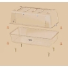 Lồng Hamster. Chuồng Tafit Trong Suốt Nuôi Hamster Kích Thước 62x42x32cm