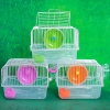 Lồng nuôi hamster mini Lồng hamster KHAY TRONG suốt, lồng mini full phụ kiện, lồng ngũ sắc hamster