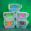 Lồng nuôi hamster mini Lồng hamster KHAY TRONG suốt, lồng mini full phụ kiện, lồng ngũ sắc hamster