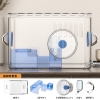 Lồng Hamster Pha Lê cao cấp 30cm . Lồng Full Mica Cristal Cao cấp Full Phụ Kiện Dành Cho Hamster, WinterWhite,