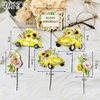 SCG-set cắm xe hoa nhũ vàng