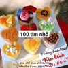 Combo 10 khuôn mica cốc tim nhỏ