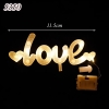Đèn led chữ love trái tim vàng