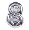 10 bóng số 8 bạc cao 40cm