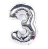 10 bóng số 3 bạc cao 40cm