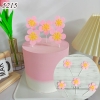 SCG-set cắm hoa mai nỉ hồng HD