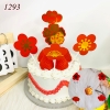 SCG - set cắm giấy hoa đào đỏ