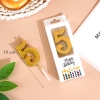Nến số 5 nhũ vàng TP