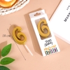 Nến số 6 nhũ vàng TP.