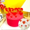 SCG - Set Cắm Trái Tim I Love You Nhũ Vàng