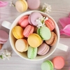 Vỉ 42 chiếc bánh macaron mix màu TQ.