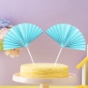 Cam - set 2 quạt giấy xanh dương