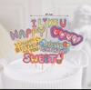 SCG-Set cắm 6 thẻ chữ HPBD, SWEET LOVE  TQ