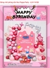 Bóng chữ phồng nền Heo Peppa Party 6128 TT.