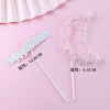SC - set cắm TRĂNG hpbd vải HỒNG đính hạt