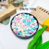 Lọ 100gr kẹo đường sao mix màu