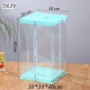 Hộp Meka Trong 3 Chi Tiết Có Nắp Xanh 38*38*40cm