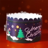 Cuộn mica bọc thành bánh noel 2 lớp dài 55cm,cao 10cm TÍM.