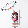 Que cắm nhựa dẻo bé gái cắt bánh