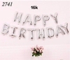 Bóng chữ happy birthday bạc