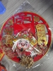 Tết-Thần tài gật gù hoa KO đèn tròn 85cm TP