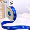 Ruybang chanel xanh dương đậm kẻ sóng khổ 2.5cm,45m