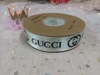 Ruybang băng Gucci trắng sữa khổ 2.5cm dài 50m.