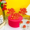 SCG-set cắm happy new year rượu nhũ đỏ