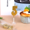 Nến Số Nhũ Vàng ( Số 5)