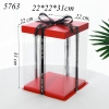 Hộp Meka Trong 3 Chi Tiết Có Nắp Đỏ 22*22*31cm