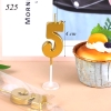Nến Số Nhũ Vàng ( Số 5)