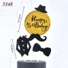 SCG-Set cắm happ birthday tròn nhũ vàng