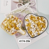 Lọ 100gr Kẹo Đường Cốm Tròn Tim Sao Mix Màu