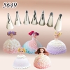 Bộ 7 đui tạo hình lượn sóng,váy búp bê cao 3.5cm rộng 1.8cm thép không zỉ.