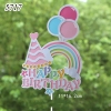 SCG-Set 5 thẻ cắm Cầu Vồng Mũ Hồng Bóng Bay TQ