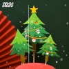 SCG-Set cắm noel 3 cây thông xanh lá