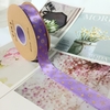 Ruybang hoạ tiết tím 2.5cm 50m