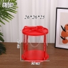 Hộp meka tròn có nắp đỏ (26*26*25)